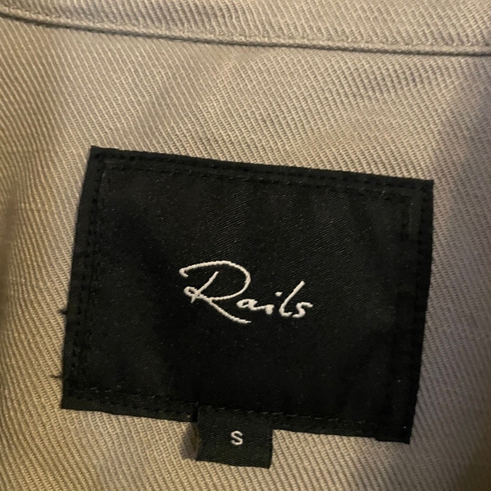 Rails Olive Embroidered Star Utility Shirt Jacket Small Western Casual Preppy - Picture 7 of 9
